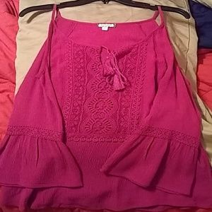 Dark Pink Tank Top Blouse